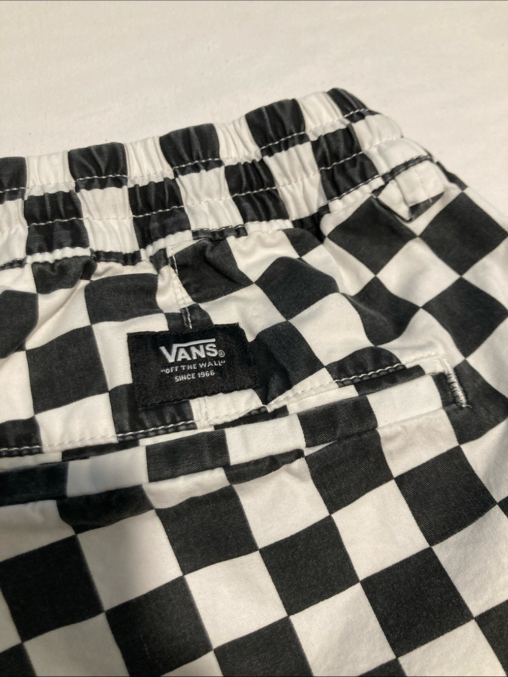 Vans Mens Black & White Checkered Casual Shorts Size Medium - Picture 6 of 8